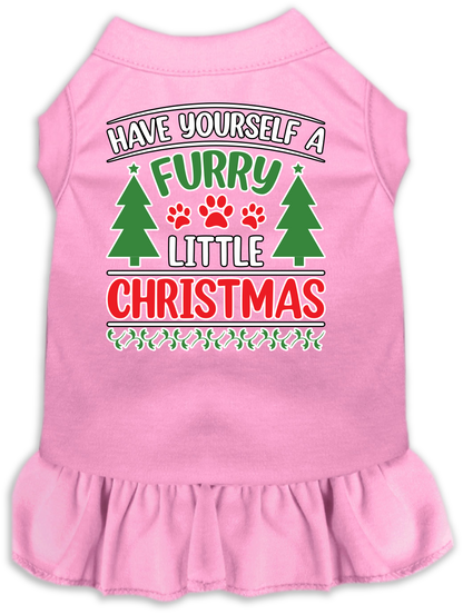 Christmas Pet, Dog and Cat Dress Screen Printed, "Have Yourself A Furry Little Christmas"