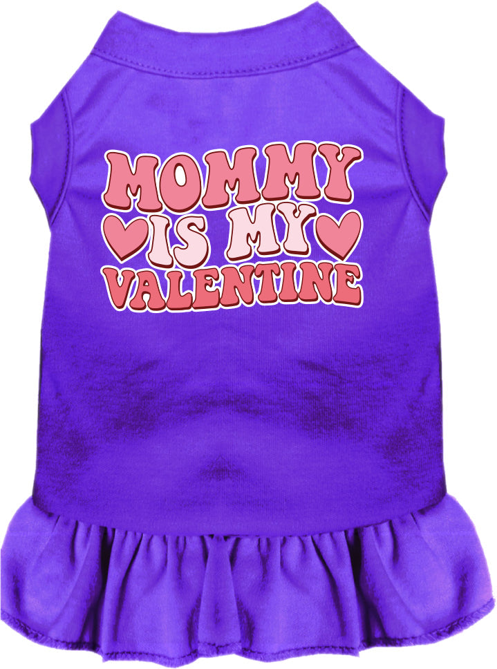 Pet Dog & Cat Screen Printed Dress "Mommy Is My Valentine"