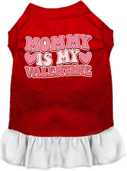 Pet Dog & Cat Screen Printed Dress "Mommy Is My Valentine"