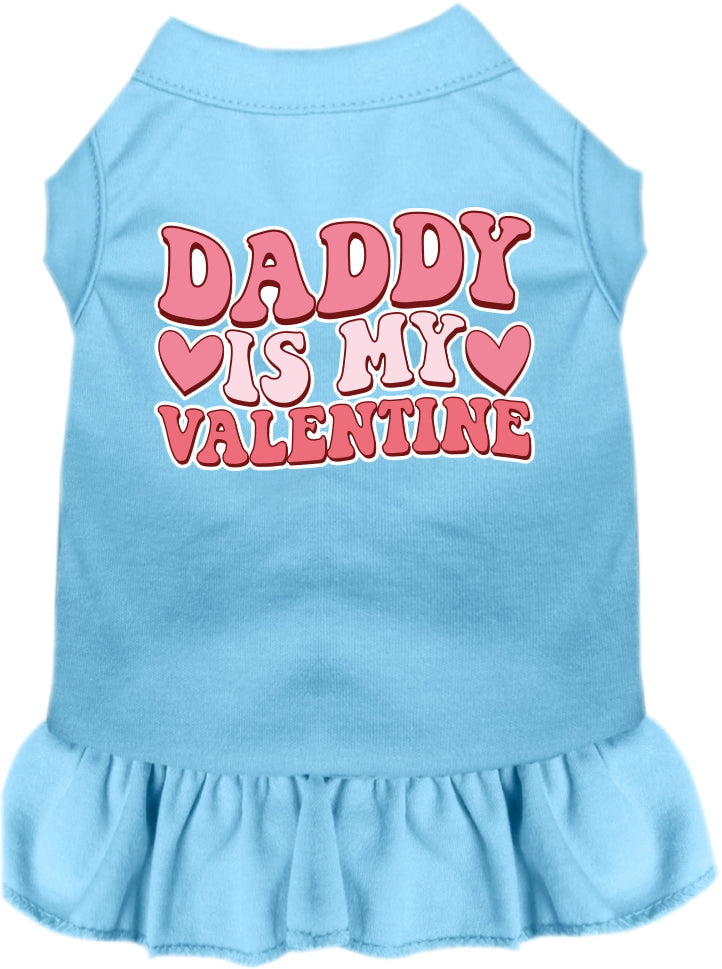 Vestido con estampado de mascotas para perros y gatos "Daddy Is My Valentine"