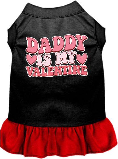 Vestido con estampado de mascotas para perros y gatos "Daddy Is My Valentine"