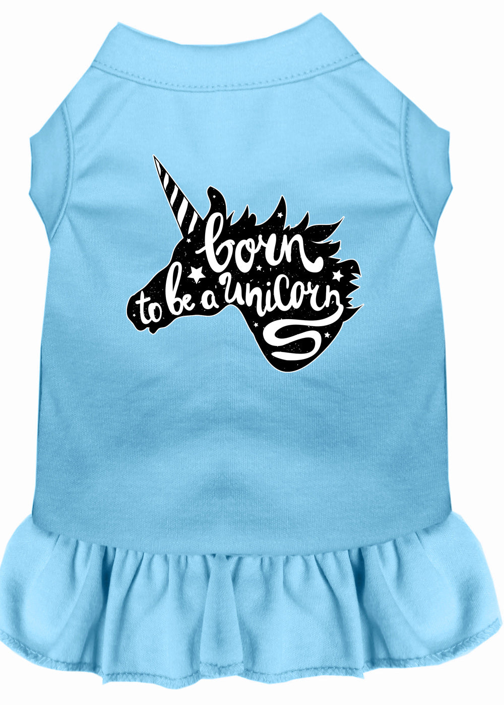 Vestido para perros y gatos con estampado serigrafiado "Born To Be A Unicorn"