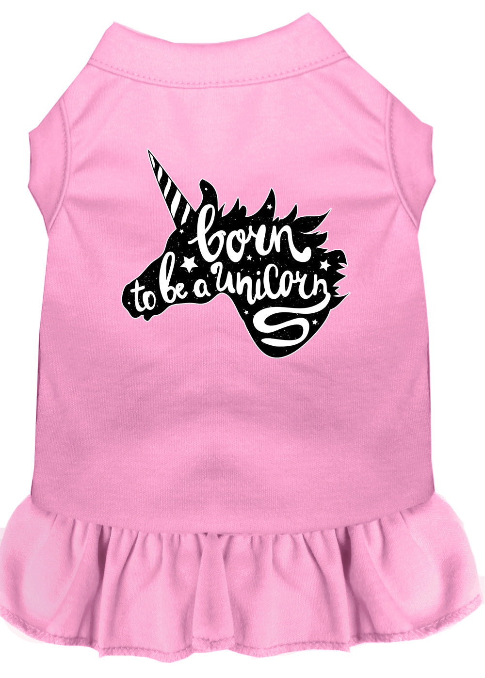 Vestido para perros y gatos con estampado serigrafiado "Born To Be A Unicorn"