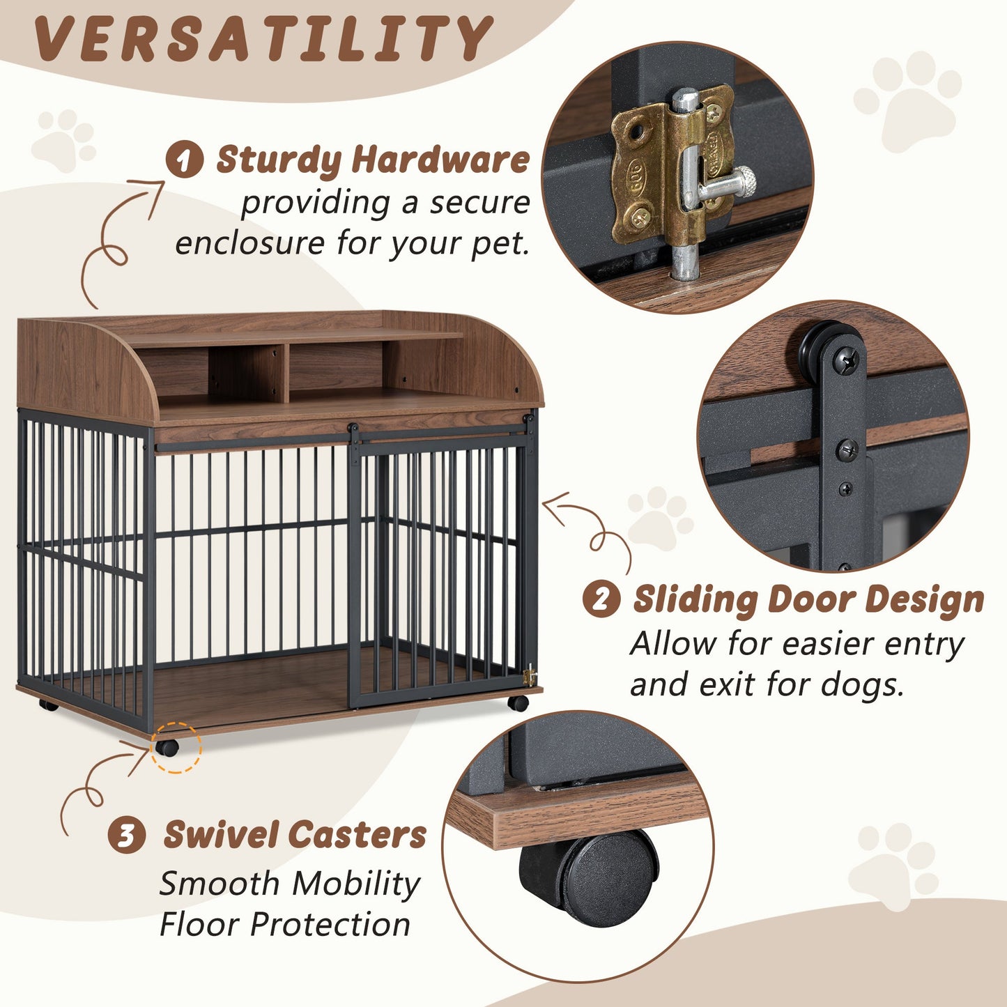 44'' Heavy Duty Large Dog Crate