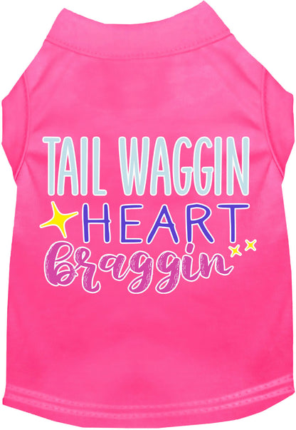 Dog Shirt for Pets "Tail Waggin, Heart Braggin"
