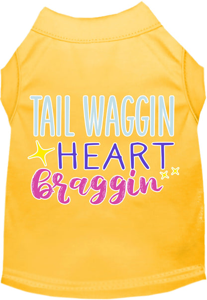 Dog Shirt for Pets "Tail Waggin, Heart Braggin"
