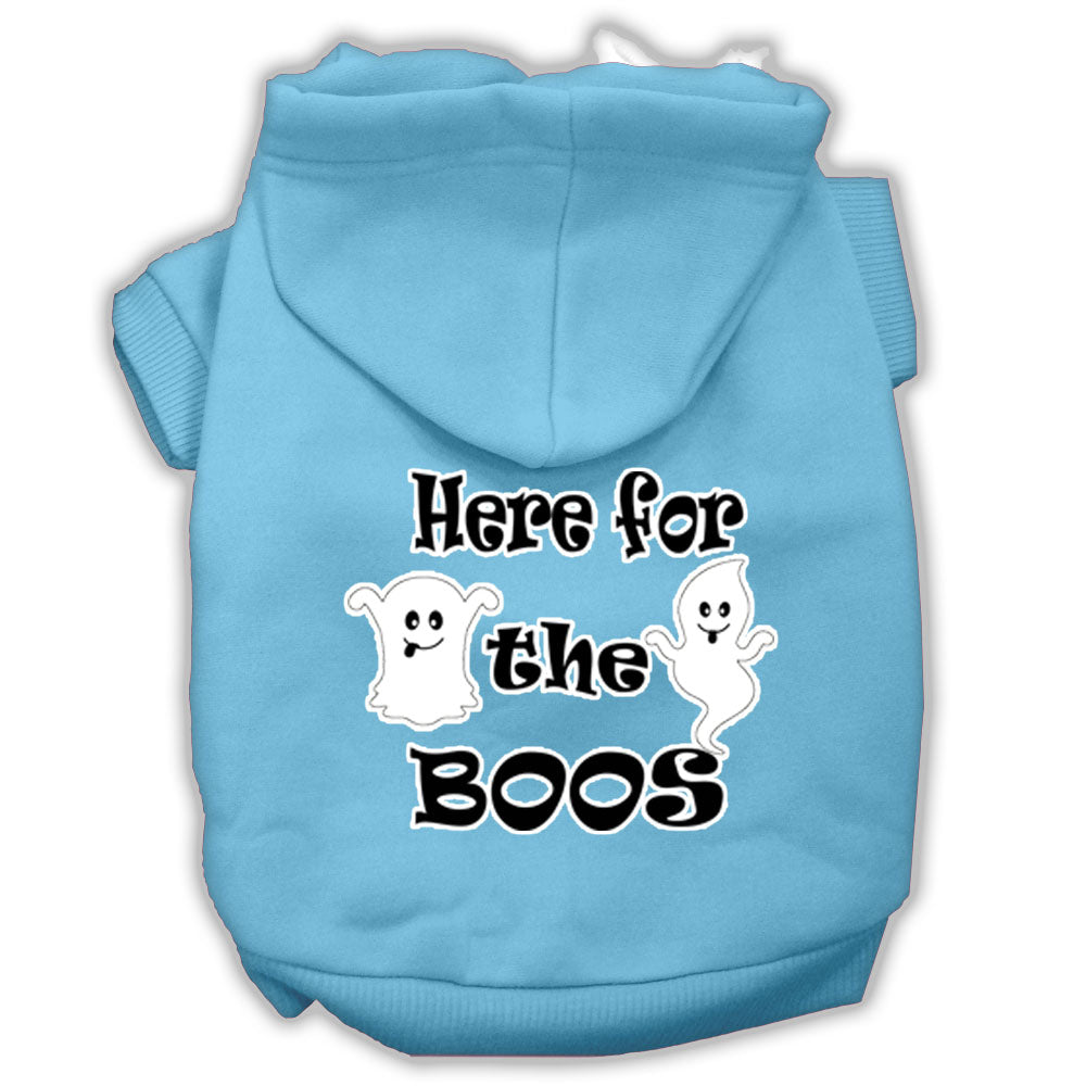 Halloween Pet, Dog & Cat Hoodie Screen Printed, "Here For The Boos"