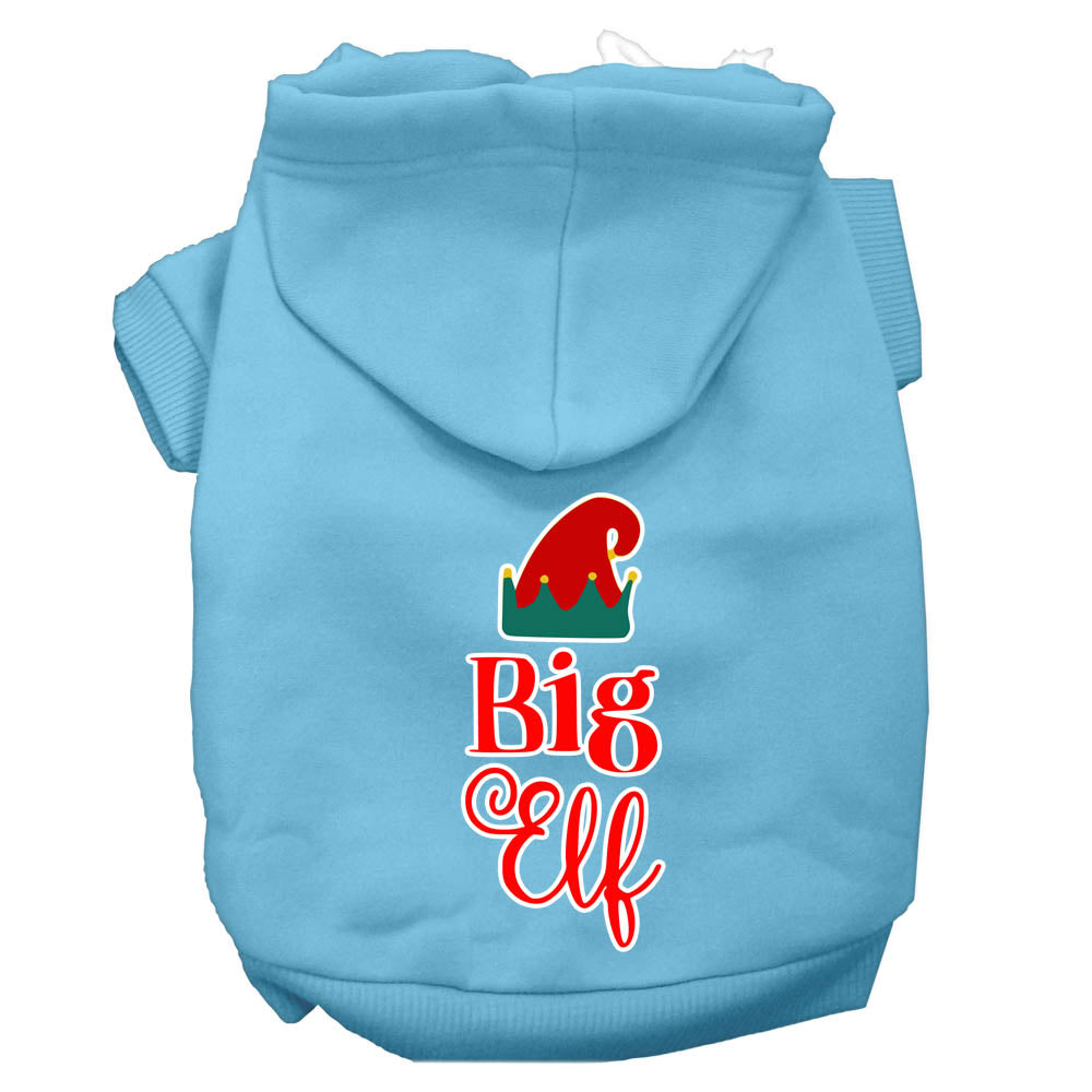 Christmas Pet Dog & Cat Hoodie Screen Printed, "Big Elf"