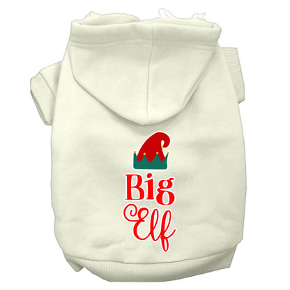 Christmas Pet Dog & Cat Hoodie Screen Printed, "Big Elf"