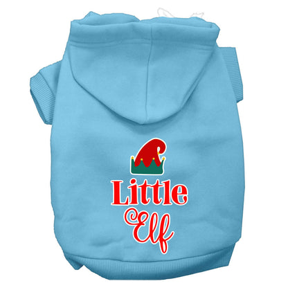 Christmas Pet Dog & Cat Hoodie Screen Printed, "Little Elf"