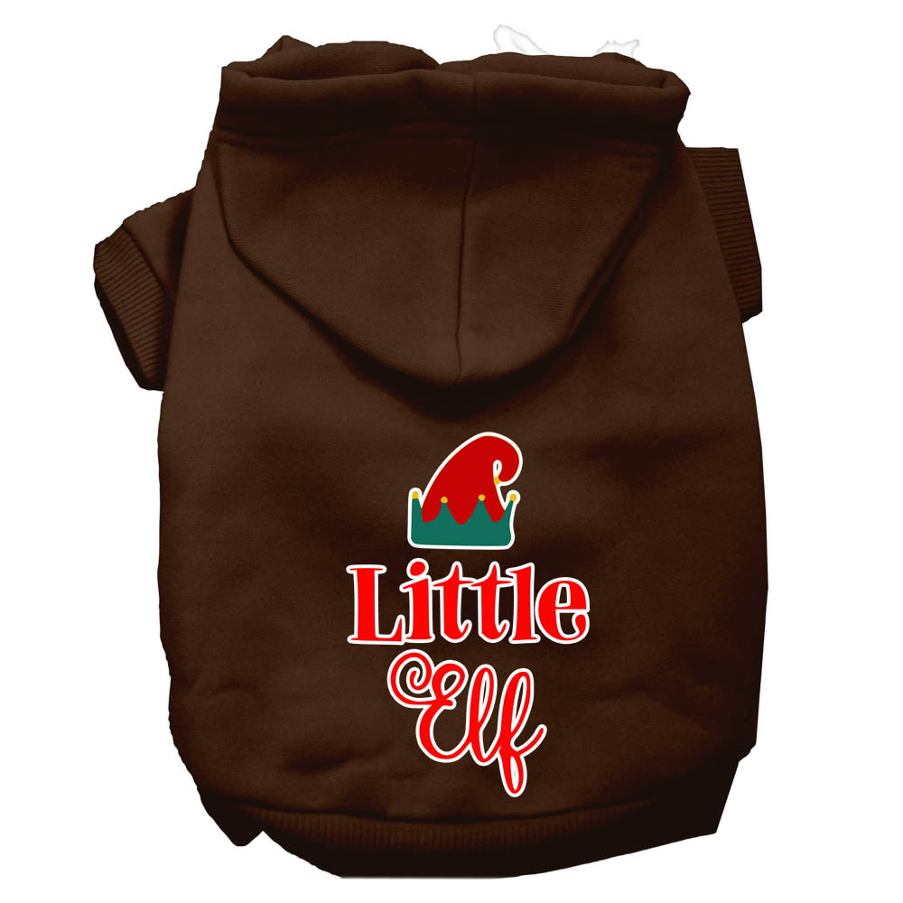 Christmas Pet Dog & Cat Hoodie Screen Printed, "Little Elf"