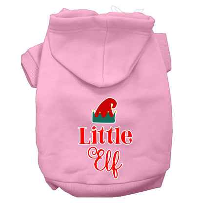 Christmas Pet Dog & Cat Hoodie Screen Printed, "Little Elf"