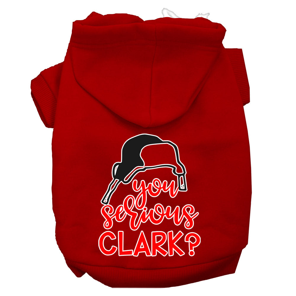 Christmas Pet Dog & Cat Hoodie Screen Printed, "You Serious Clark?"