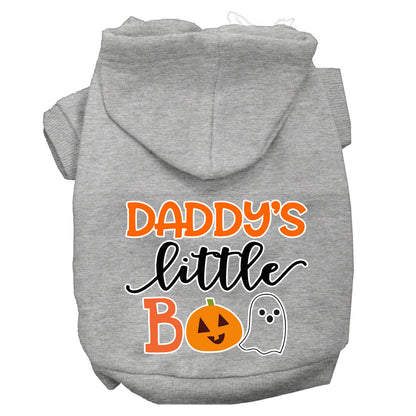 Halloween Pet, Dog & Cat Hoodie Screen Printed, "Daddy's Little Boo"