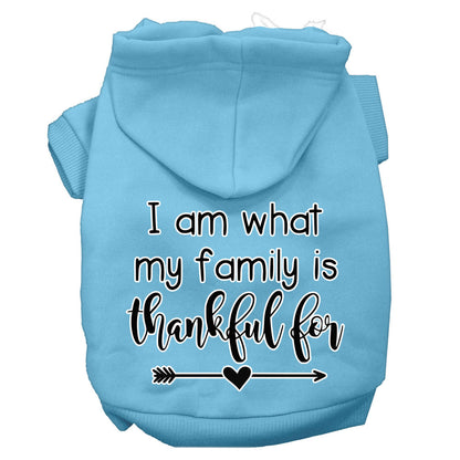 Thanksgiving Pet Hoodie "What My Family Is Thankful For"