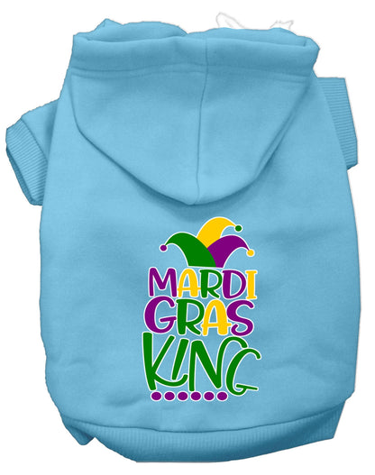 Sudadera con capucha para perros y gatos con serigrafía "Mardi Gras King"