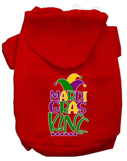 Sudadera con capucha para perros y gatos con serigrafía "Mardi Gras King"