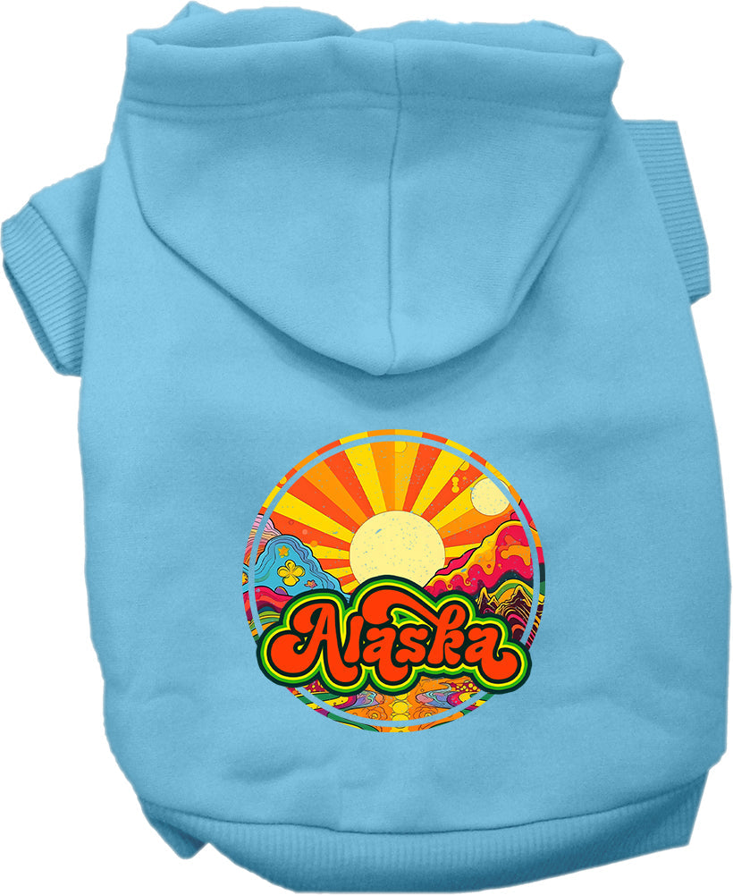 Pet Dog & Cat Screen Printed Hoodie for Medium to Large Pets (Sizes 2XL-6XL), "Alaska Mellow Mountain"