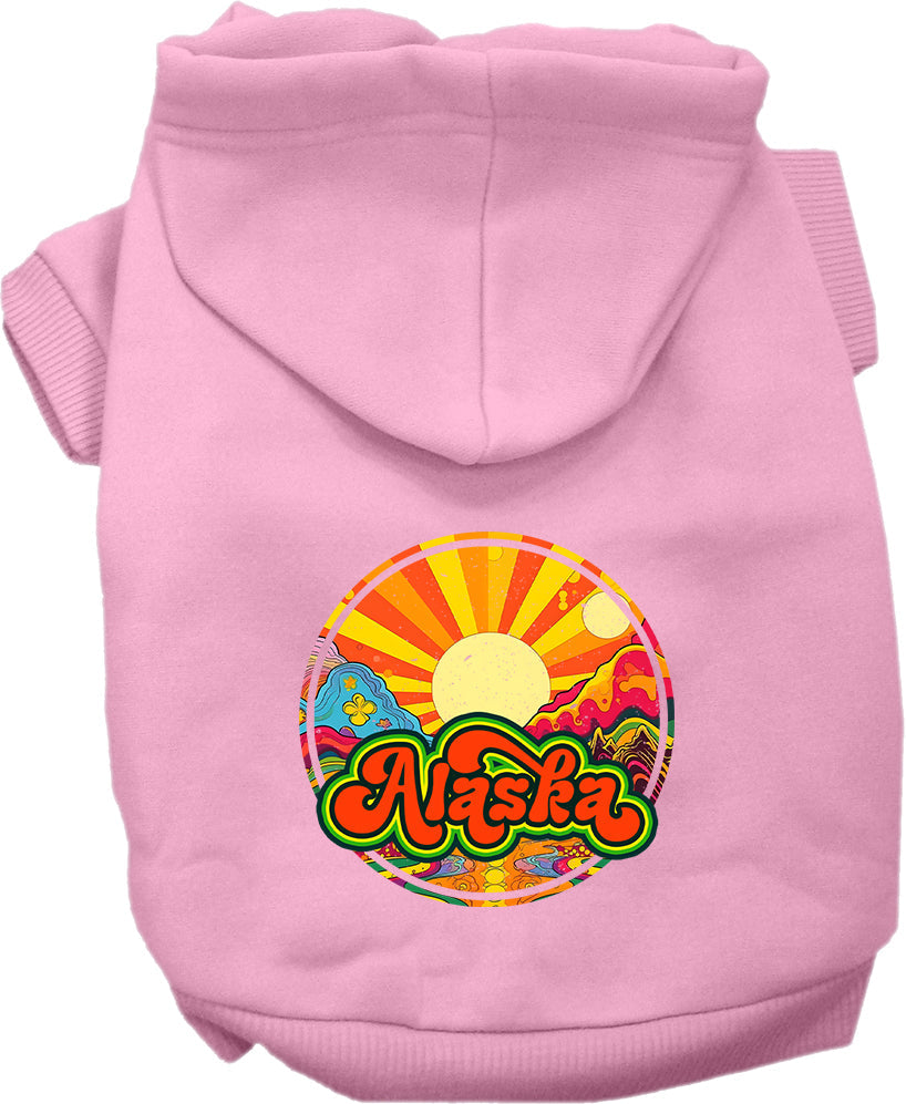 Pet Dog & Cat Screen Printed Hoodie for Medium to Large Pets (Sizes 2XL-6XL), "Alaska Mellow Mountain"