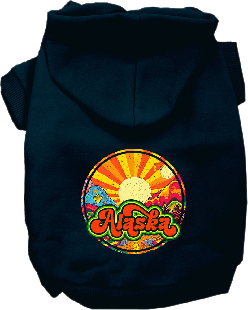 Sudadera con capucha serigrafiada para perros y gatos, para mascotas medianas y grandes (tallas 2XL-6XL), "Alaska Mellow Mountain"