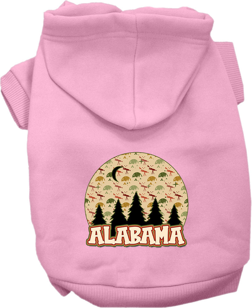 Sudadera con capucha serigrafiada para perros y gatos, para mascotas medianas y grandes (tallas 2XL-6XL), "Alabama Under The Stars"