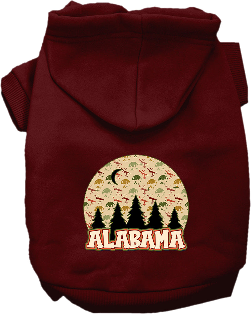 Pet Dog & Cat Screen Printed Hoodie for Medium to Large Pets (Sizes 2XL-6XL), "Alabama Under The Stars"