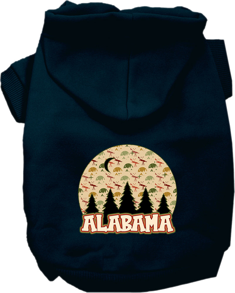 Sudadera con capucha serigrafiada para perros y gatos, para mascotas medianas y grandes (tallas 2XL-6XL), "Alabama Under The Stars"