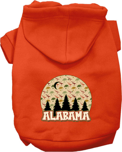 Pet Dog & Cat Screen Printed Hoodie for Medium to Large Pets (Sizes 2XL-6XL), "Alabama Under The Stars"