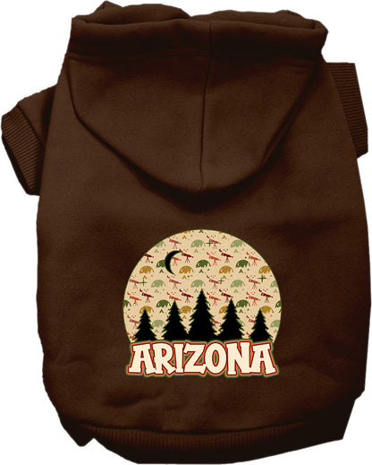 Sudadera con capucha serigrafiada para perros y gatos, para mascotas medianas y grandes (tallas 2XL-6XL), "Arizona Under The Stars"