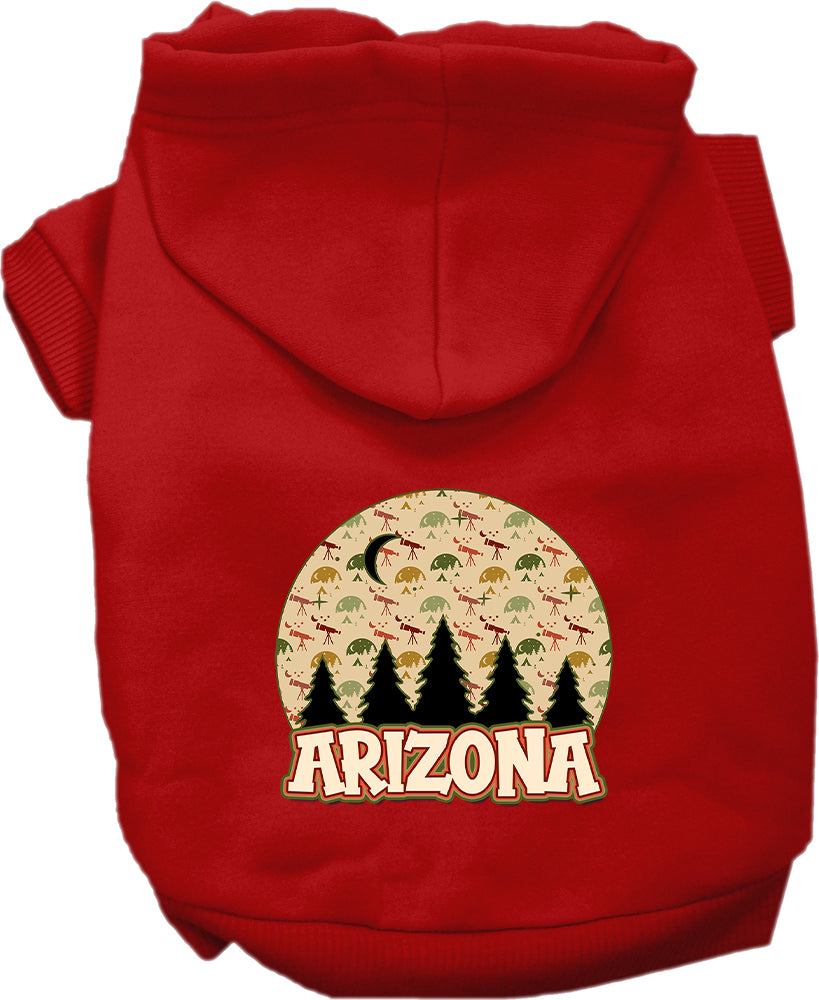 Sudadera con capucha serigrafiada para perros y gatos, para mascotas medianas y grandes (tallas 2XL-6XL), "Arizona Under The Stars"