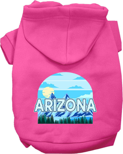 Pet Dog & Cat Screen Printed Hoodie for Small to Medium Pets (Sizes XS-XL), "Arizona Trailblazer"