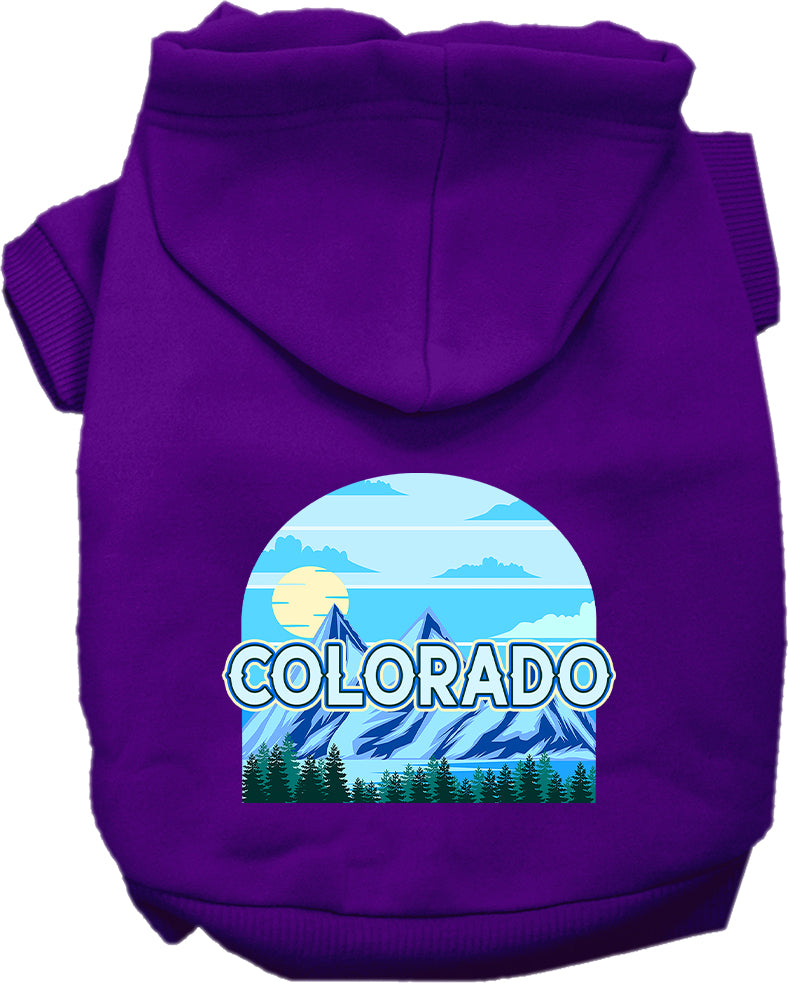 Pet Dog & Cat Screen Printed Hoodie for Medium to Large Pets (Sizes 2XL-6XL), "Colorado Trailblazer"