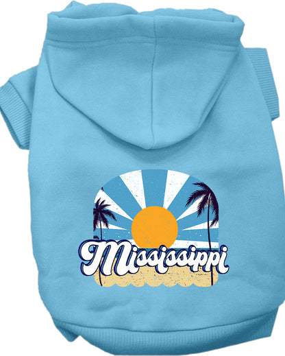 Pet Dog & Cat Screen Printed Hoodie for Small to Medium Pets (Sizes XS-XL), "Mississippi Coast"