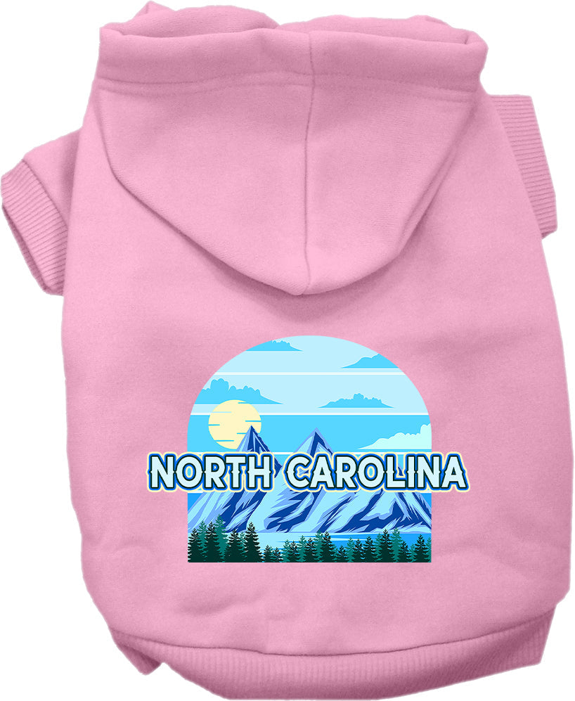 Pet Dog & Cat Screen Printed Hoodie for Small to Medium Pets (Sizes XS-XL), "North Carolina Trailblazer"