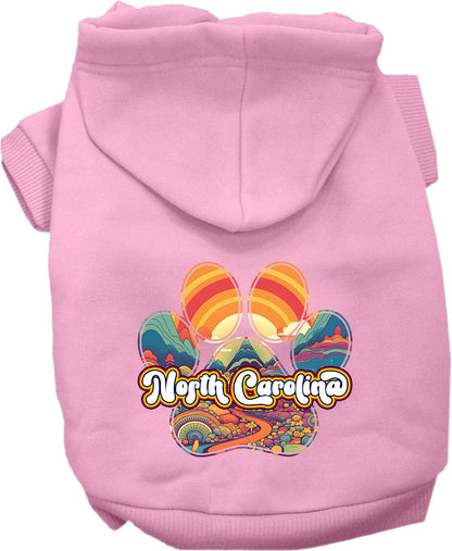 Pet Dog & Cat Screen Printed Hoodie for Small to Medium Pets (Sizes XS-XL), "North Carolina Groovy Summit"