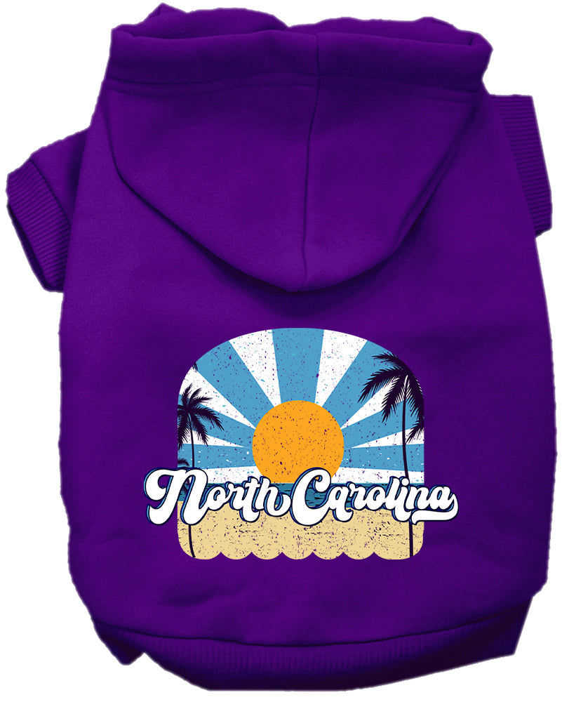 Pet Dog & Cat Screen Printed Hoodie for Small to Medium Pets (Sizes XS-XL), "North Carolina Coast"