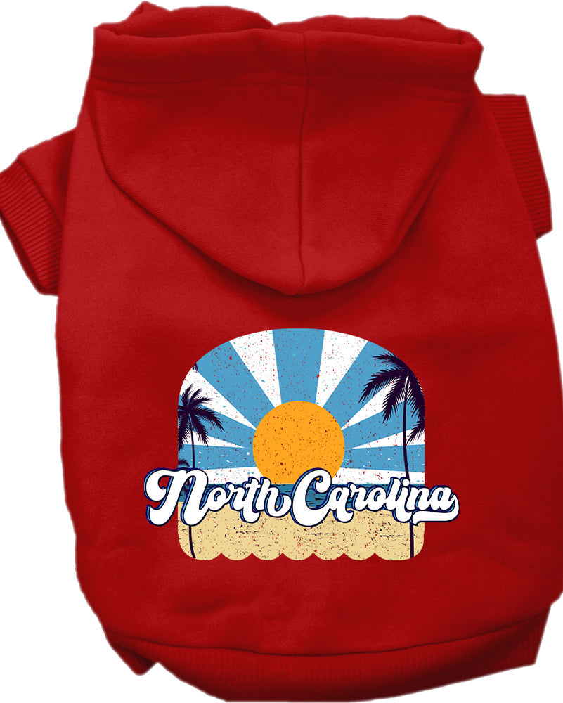 Pet Dog & Cat Screen Printed Hoodie for Small to Medium Pets (Sizes XS-XL), "North Carolina Coast"