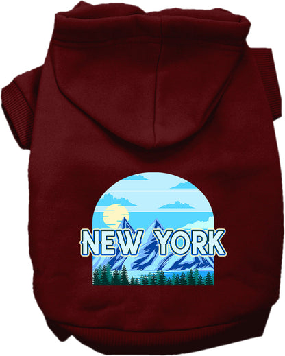 Pet Dog & Cat Screen Printed Hoodie for Small to Medium Pets (Sizes XS-XL), "New York Trailblazer"