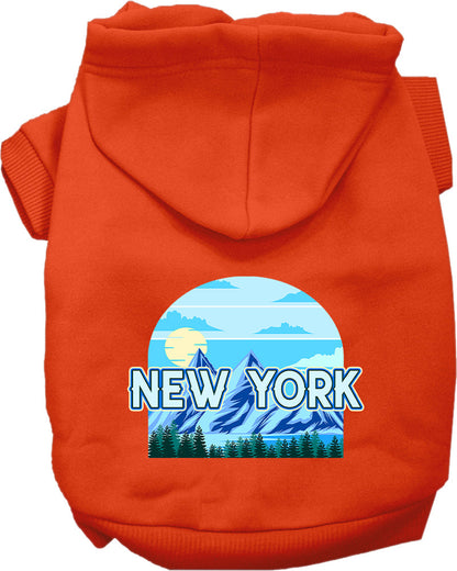 Pet Dog & Cat Screen Printed Hoodie for Small to Medium Pets (Sizes XS-XL), "New York Trailblazer"