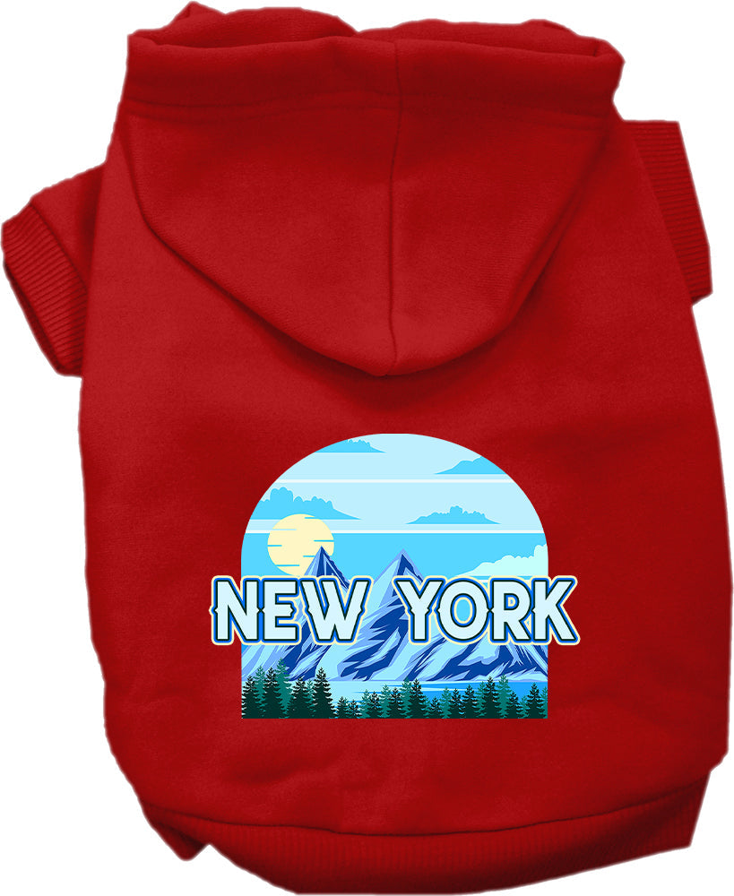 Pet Dog & Cat Screen Printed Hoodie for Small to Medium Pets (Sizes XS-XL), "New York Trailblazer"