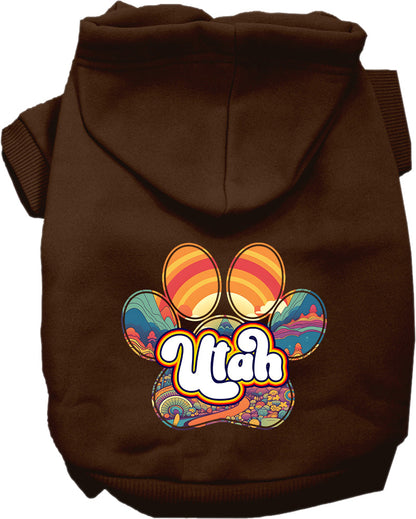 Pet Dog & Cat Screen Printed Hoodie for Small to Medium Pets (Sizes XS-XL), "Utah Groovy Summit"