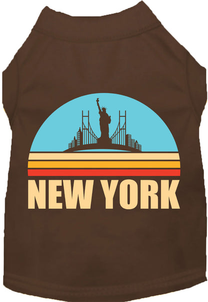 Adorable Cat or Dog Shirt for Pets "Retro New York"