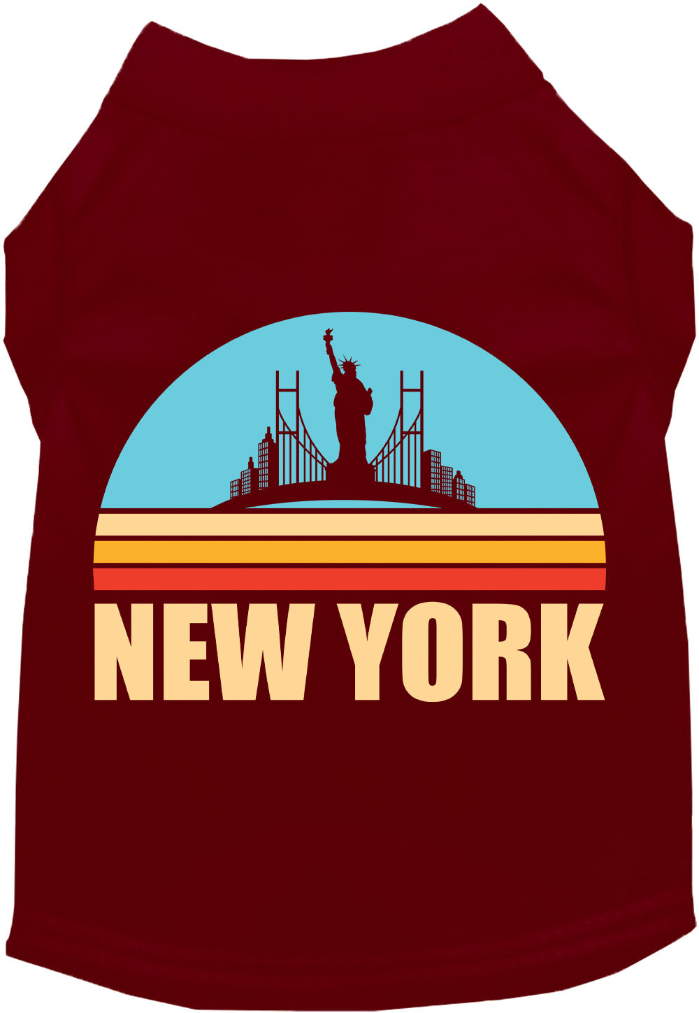 Adorable Cat or Dog Shirt for Pets "Retro New York"