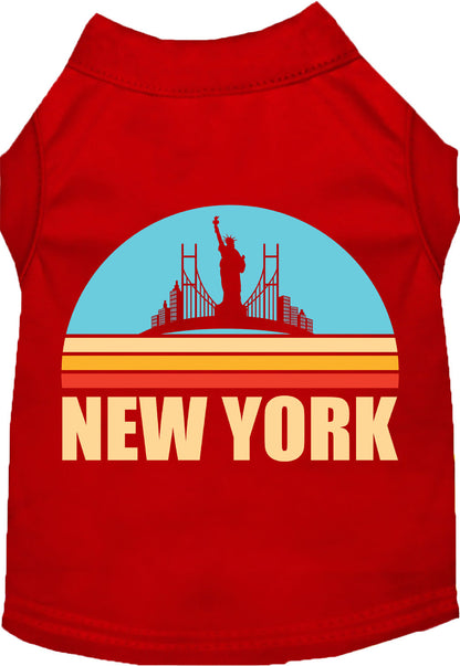 Adorable Cat or Dog Shirt for Pets "Retro New York"