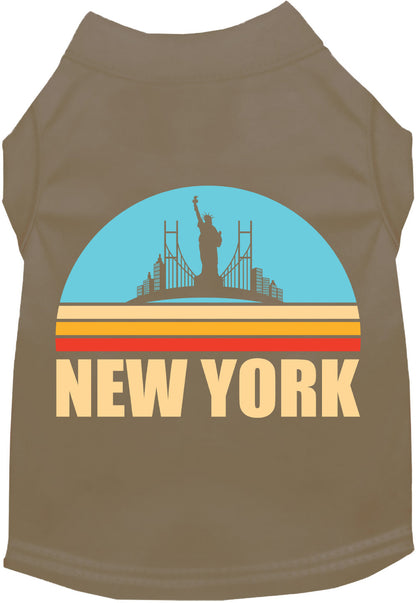 Adorable Cat or Dog Shirt for Pets "Retro New York"