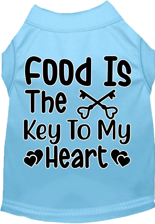 Fun Cat or Dog Shirt for Pets "Food is the Key"