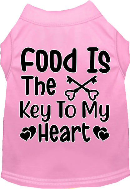 Fun Cat or Dog Shirt for Pets "Food is the Key"