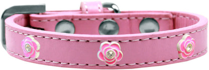 Collar de moda para perros, cachorros y mascotas, "Rosas rosadas brillantes"