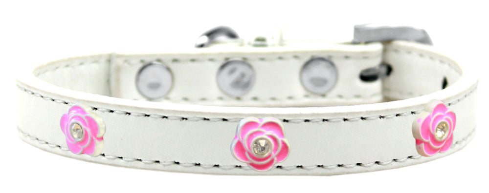 Collar de moda para perros, cachorros y mascotas, "Rosas rosadas brillantes"