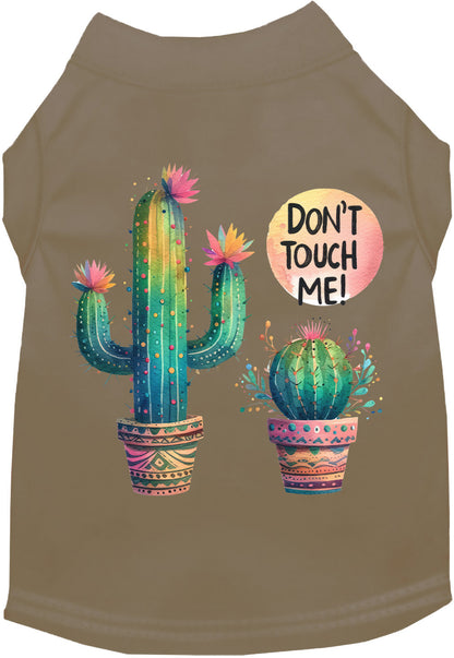 Adorable Cat or Dog Shirt for Pets "Don't Touch Me Cactus"